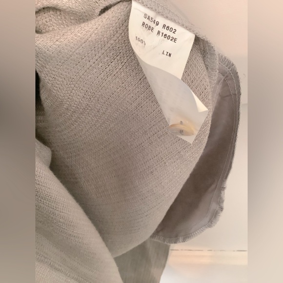 Sandro Paris 100% Silver Linen Evening Babydoll Dress, size 1 (2-6), worn once. - Picture 9 of 14